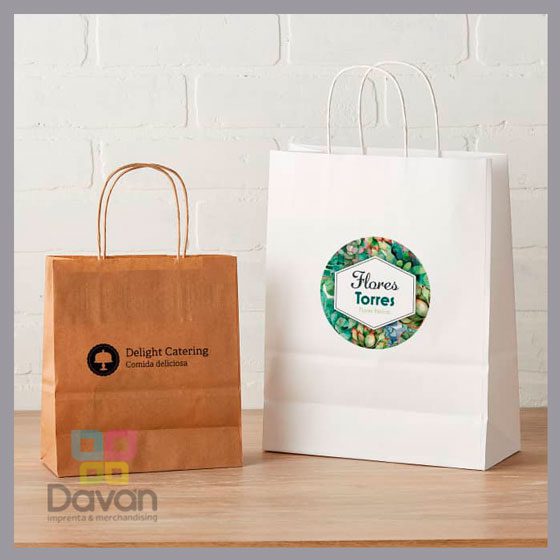 BOLSAS DE PAPEL KRAFT CON ASA TWIST
