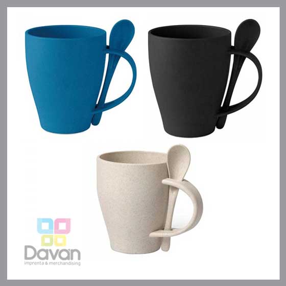 TAZA ECOLOGICA CON CUCHARITA