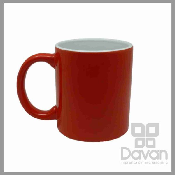 TAZA ROJA CON INTERIOR BLANCO